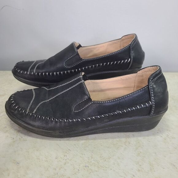 Dorothy Gaynor Black Comfy Shoes Size 8 - Picture 1 of 10